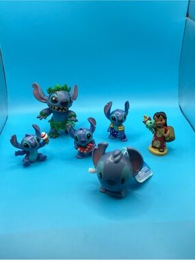 stitch toy lot of 6 figures